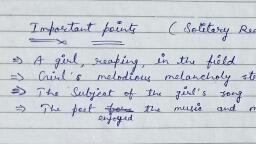 The Solitary Reaper - English Literature - Notes - Teachmint