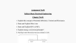 Assignment No.01 - Basic Electrical Engg. - Free PDF Download 2026