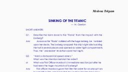 titanic summary essay