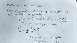 Centre of mass.pdf - Physics - Notes - Teachmint