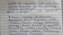 Chapter 1-Units And Measurements - Physics - Assignment - Teachmint