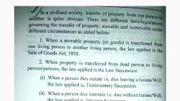 essay on transfer of property act