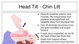 Head tilt chin lift