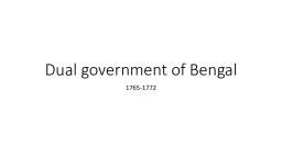 dual system of government in bengal