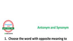 Synonyms-and-Antonyms - Synonyms and Antonyms WORDS SYNONYMS ANTONYMS  Acrimony Harshness, bitterness - Studocu