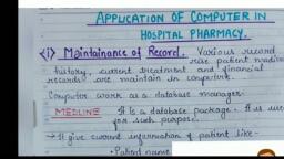 role of computer in pharmacy pdf