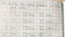 Tens and units - Math - Assignment - Teachmint