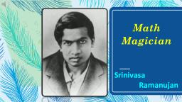 About Ramanujan.pdf - Mathematics - Notes - Teachmint