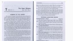 The Open Window, Class 8 CBSE English Lesson Summary, Explanation