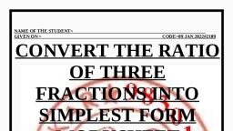Fraction Ratio Simplification - Mathematics UPSC - Assignment - Teachmint