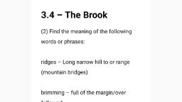 the brook poem theme