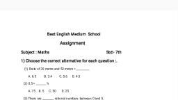 class 7 maths assignment answer