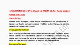 English MCQ For Anne Gregory Objective quiz Class 10 Part  1