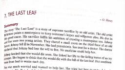 the last leaf short story pdf