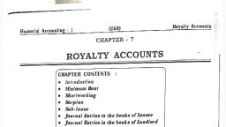 Royalty Accounts .pdf - Financial Accounting - Notes - Teachmint