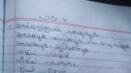 assignment in malayalam word
