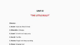 The Little Bully Class 5 Notes CBSE English Chapter 8 [PDF]