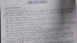 The Little Bully - English - Assignment - Teachmint