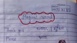 Magical World - English - Assignment - Teachmint
