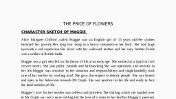 Character sketch  maggie the price of flowersplus one English  YouTube