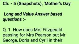 mothers day by jb priestley questions and answers