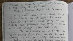 Details more than 81 character sketch of behrman - in.eteachers