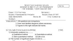 Pharmaceutical analysis definition and scope - Pharmasiksha