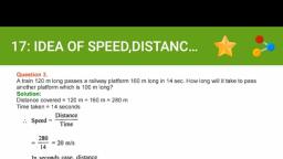 Speed Distance And Time - Mathematics - Assignment - Teachmint