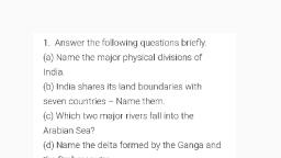 6th Cbse Social Geography - Social Science - Notes - Teachmint