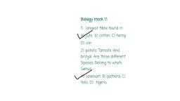 biology mock test - Gk - Notes - Teachmint