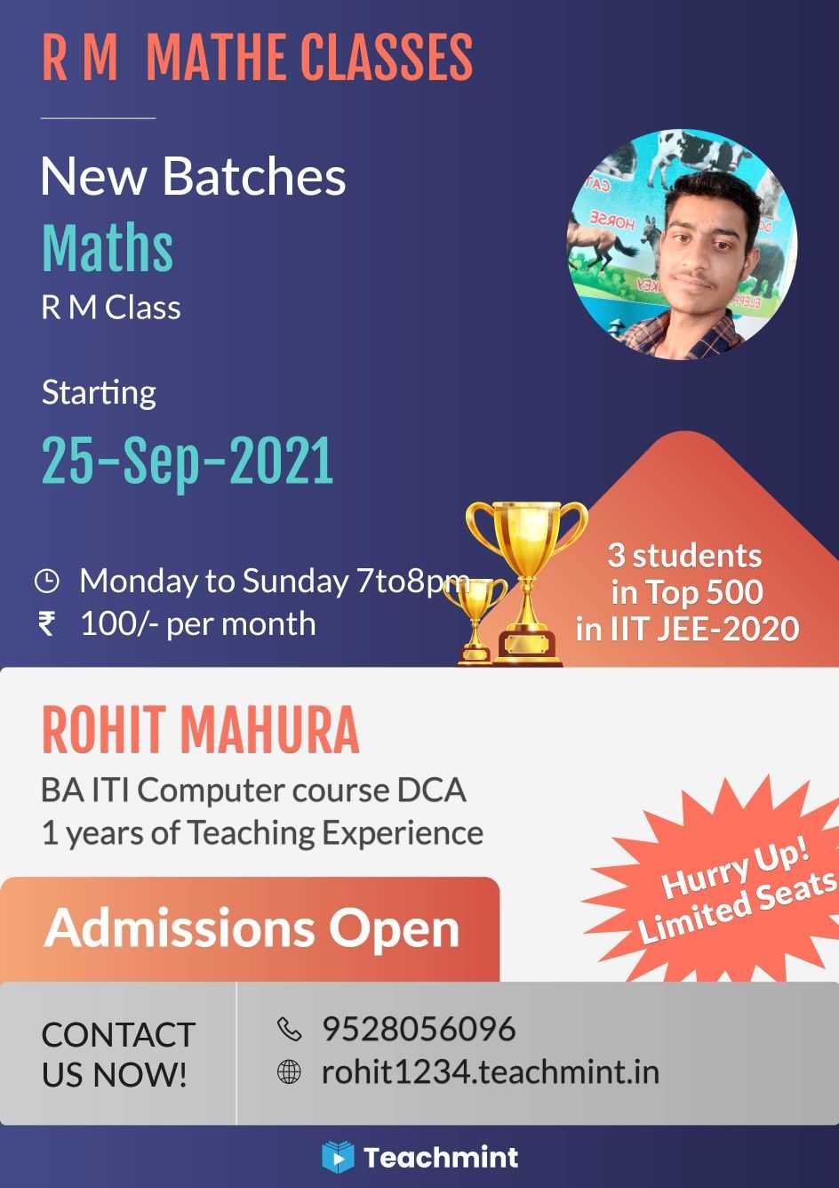 R M  Mathe Classes; Online Classes; Teach Online; Online Teaching; Virtual Classroom