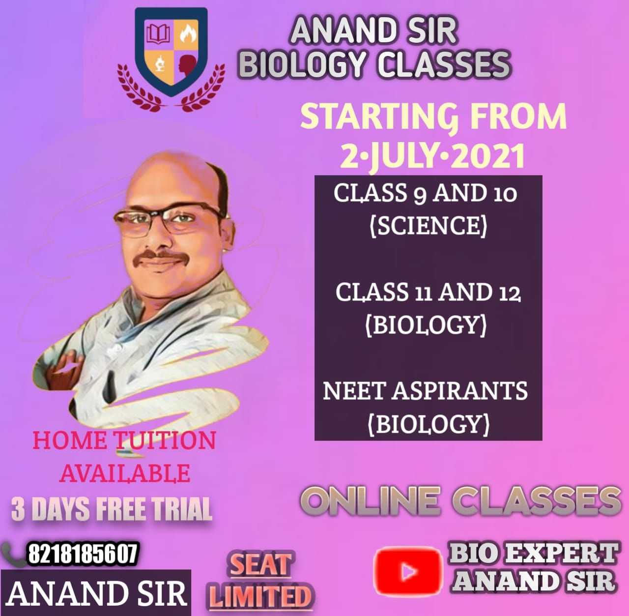 Anand Sir Biology Classes Teachmint