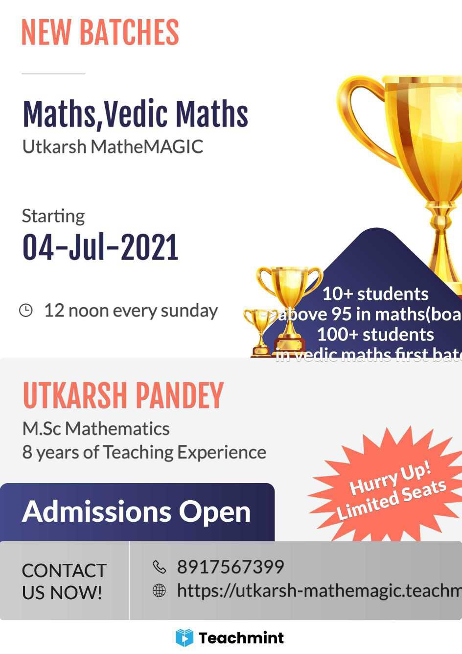 Utkarsh MatheMAGIC; Online Classes; Teach Online; Online Teaching; Virtual Classroom