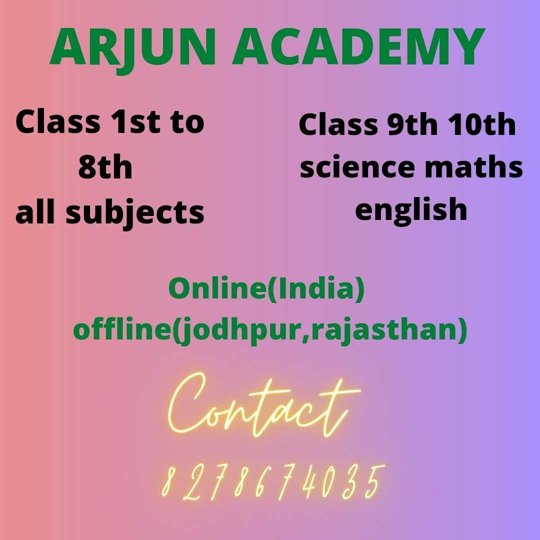 Arjun Academy; Online Classes; Teach Online; Online Teaching; Virtual Classroom