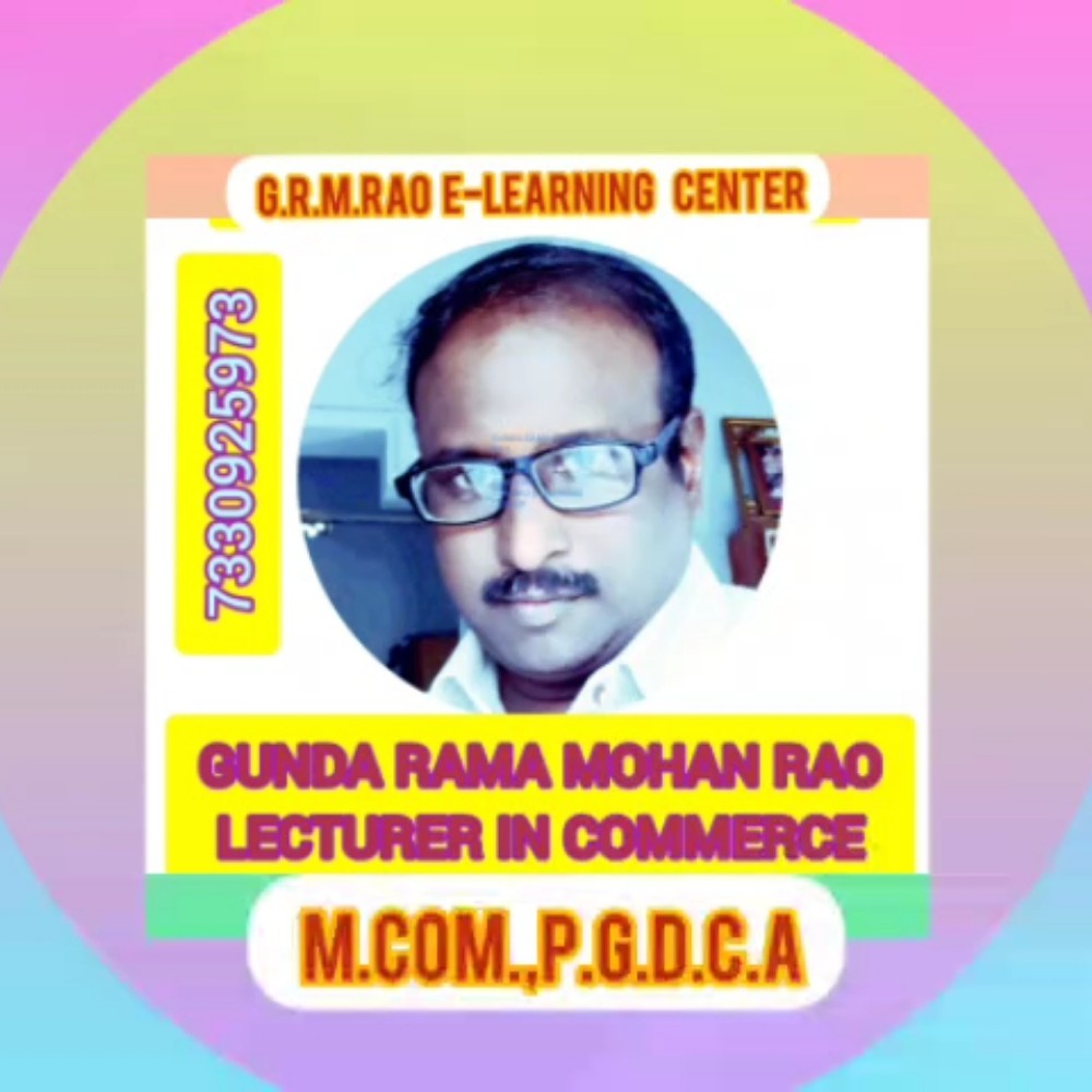 G R M RAO E-LEARNING CENTER; Online Classes; Teach Online; Online Teaching; Virtual Classroom