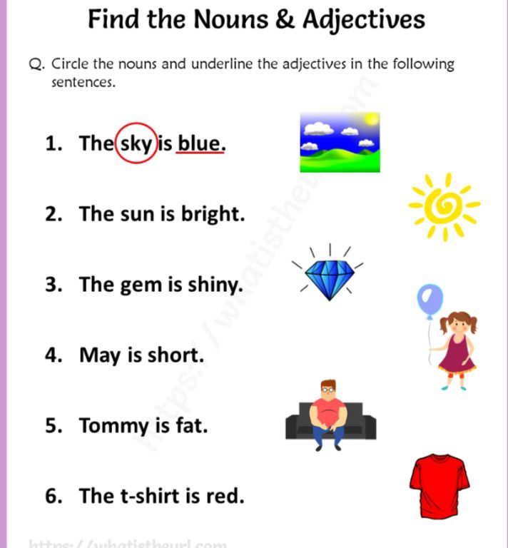 assignment on adjectives for class 7