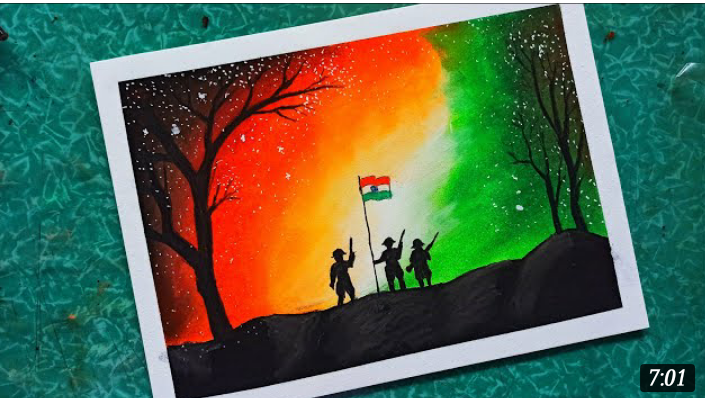 Independence day special netaji drawing with oil pastel colour very  easy/Ever Art with Arup - YouTube