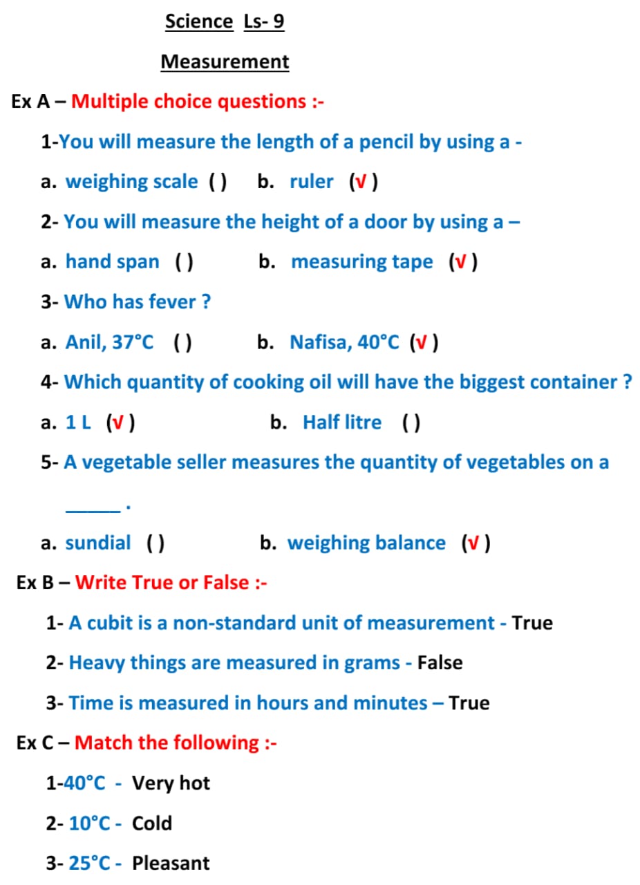 Unit-6 True Height - English - Notes - Teachmint