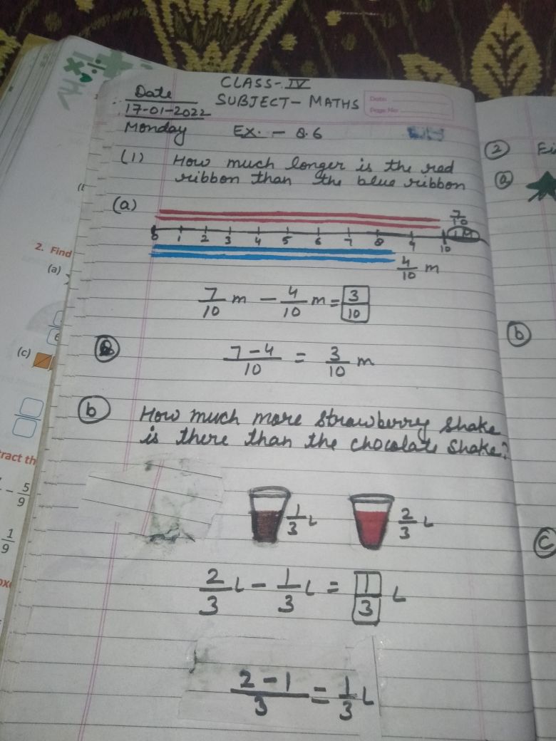 fraction assignment for class 5