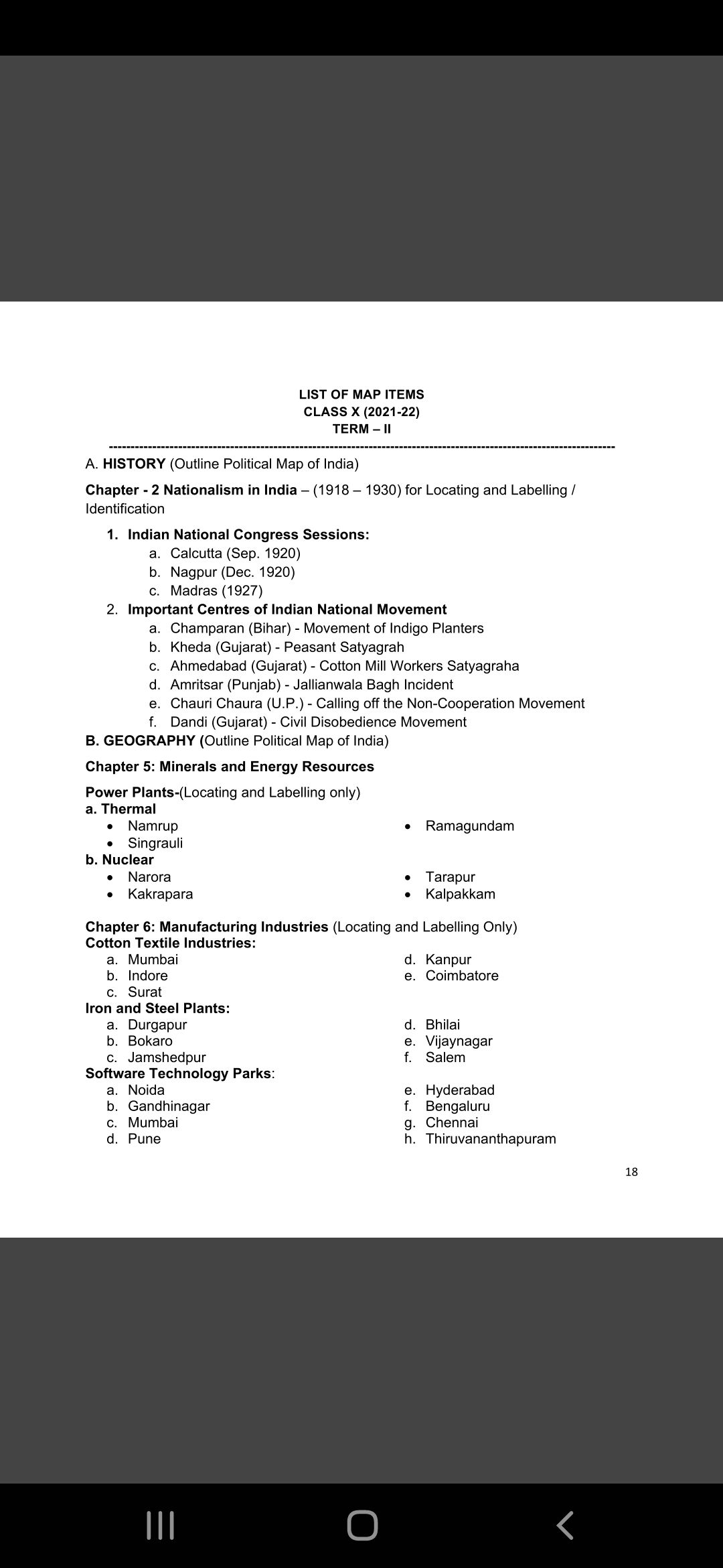 Map Work - Social Science - Assignment - Teachmint