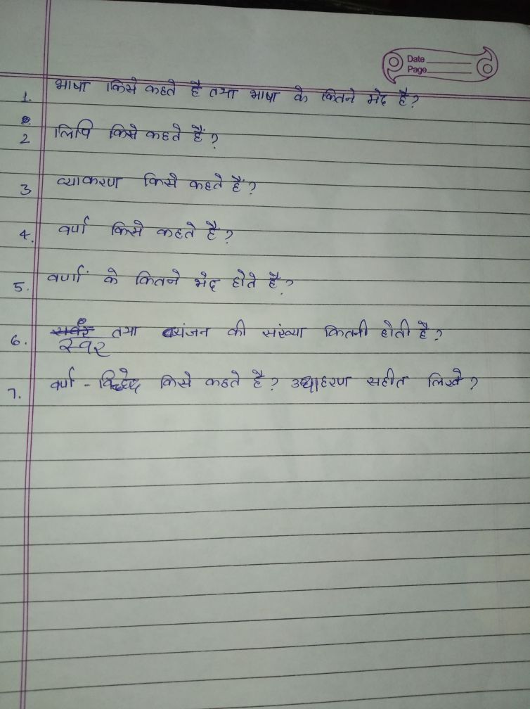 Lesson 1 And 2 - Hindi - Subjective Test - Teachmint