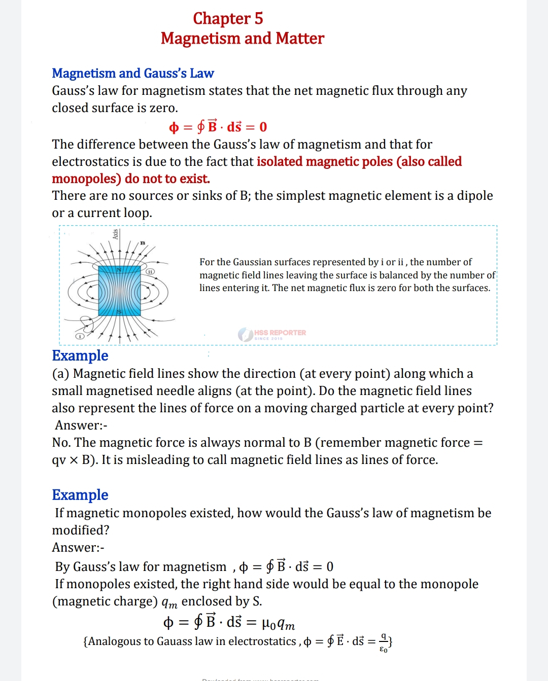 Magnetism And Matter Physics Notes Teachmint