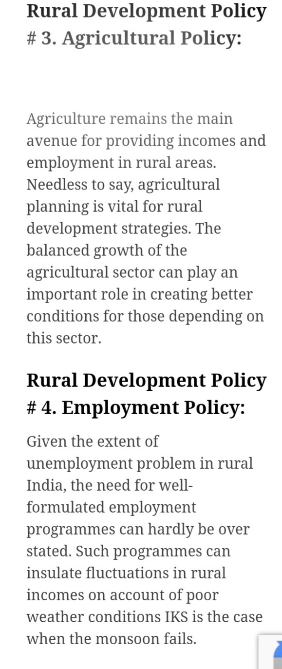 Overview Of Rd Policies Rural Development Khu Notes Teachmint