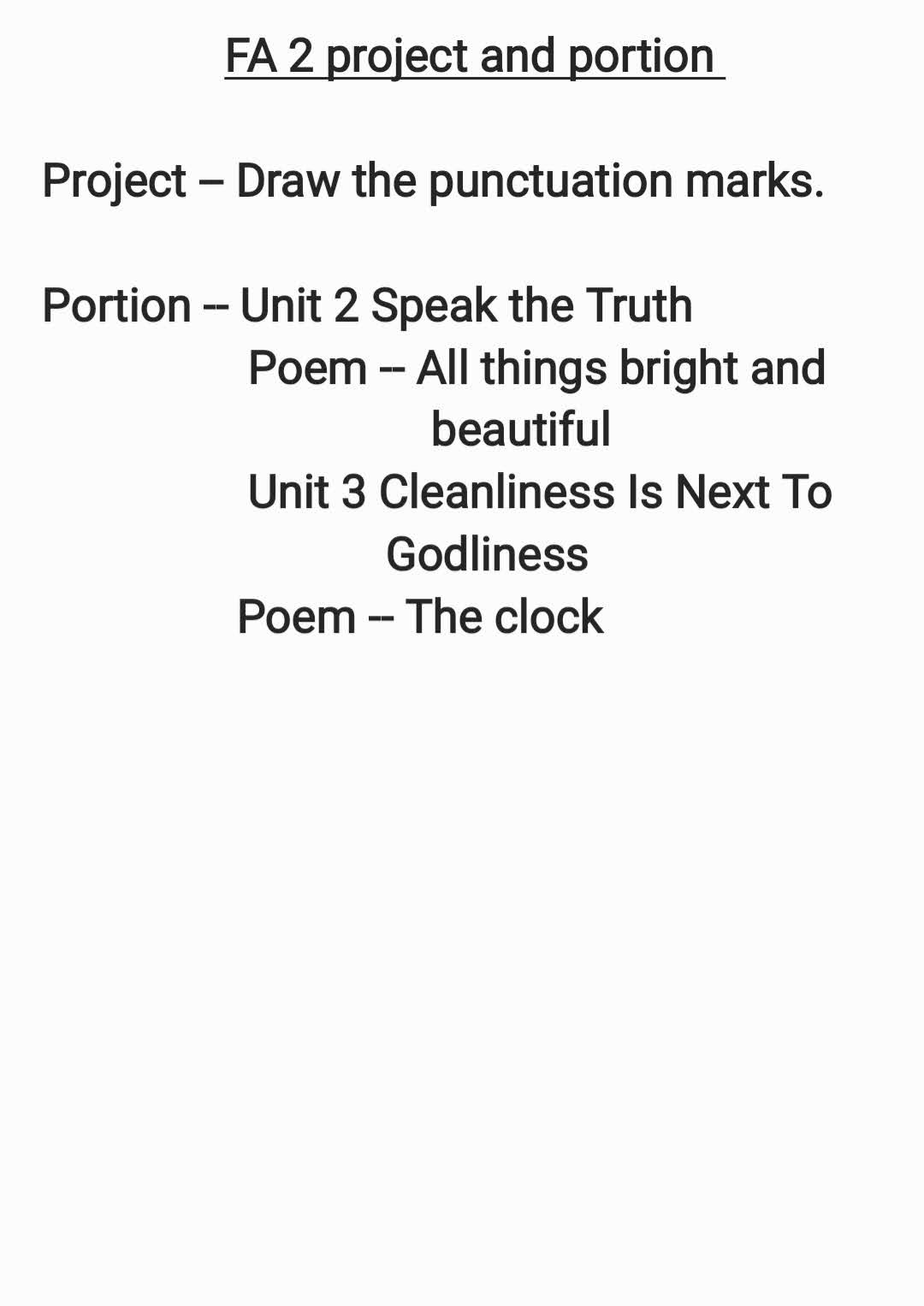 Fa 2 FA 2 Exam portion and Project - English - Free PDF Download 2026