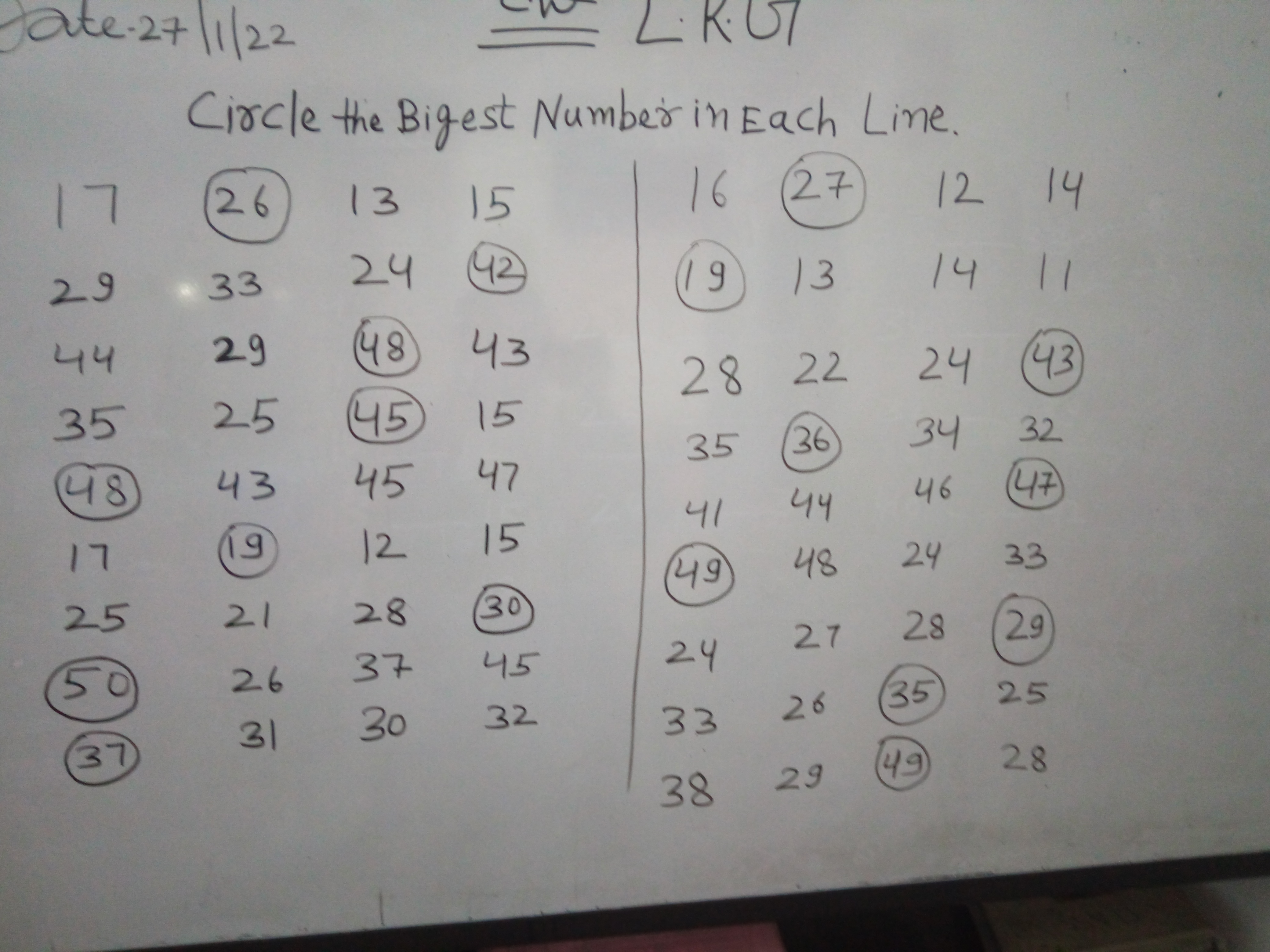 Circle The Biggest Number All Subjects Notes Teachmint