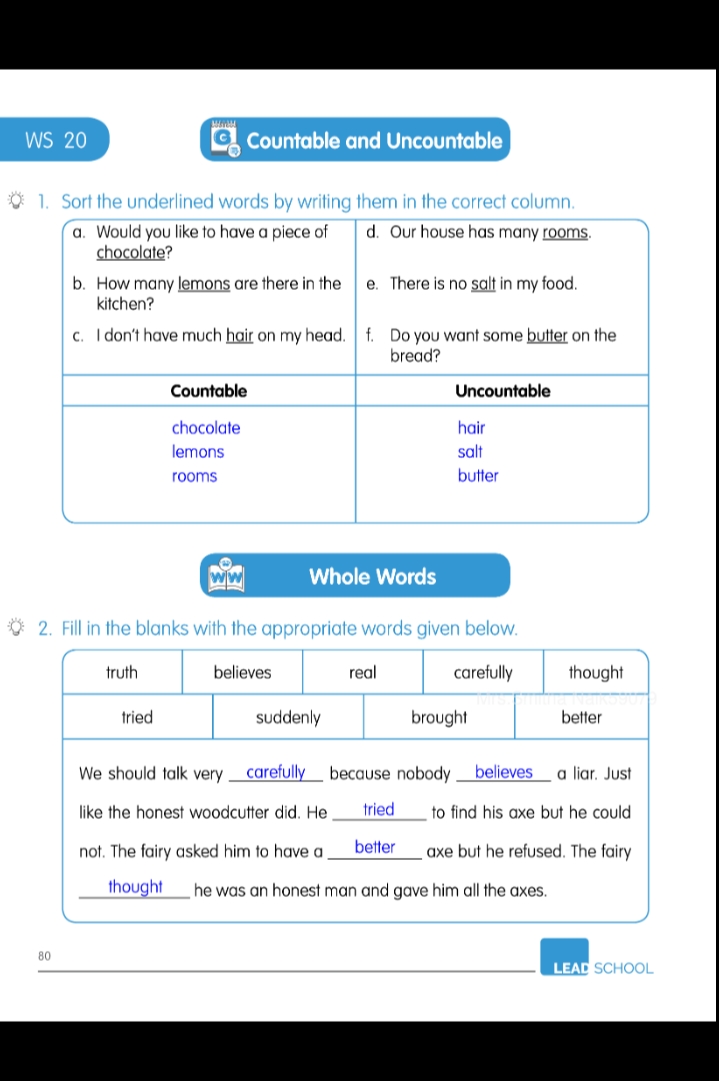Countable And Uncountable Nouns - Elga - Notes - Teachmint