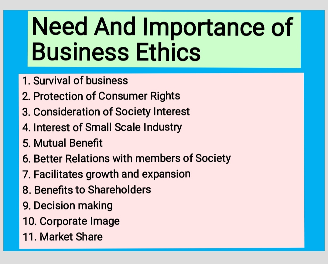 importance of business ethics assignment