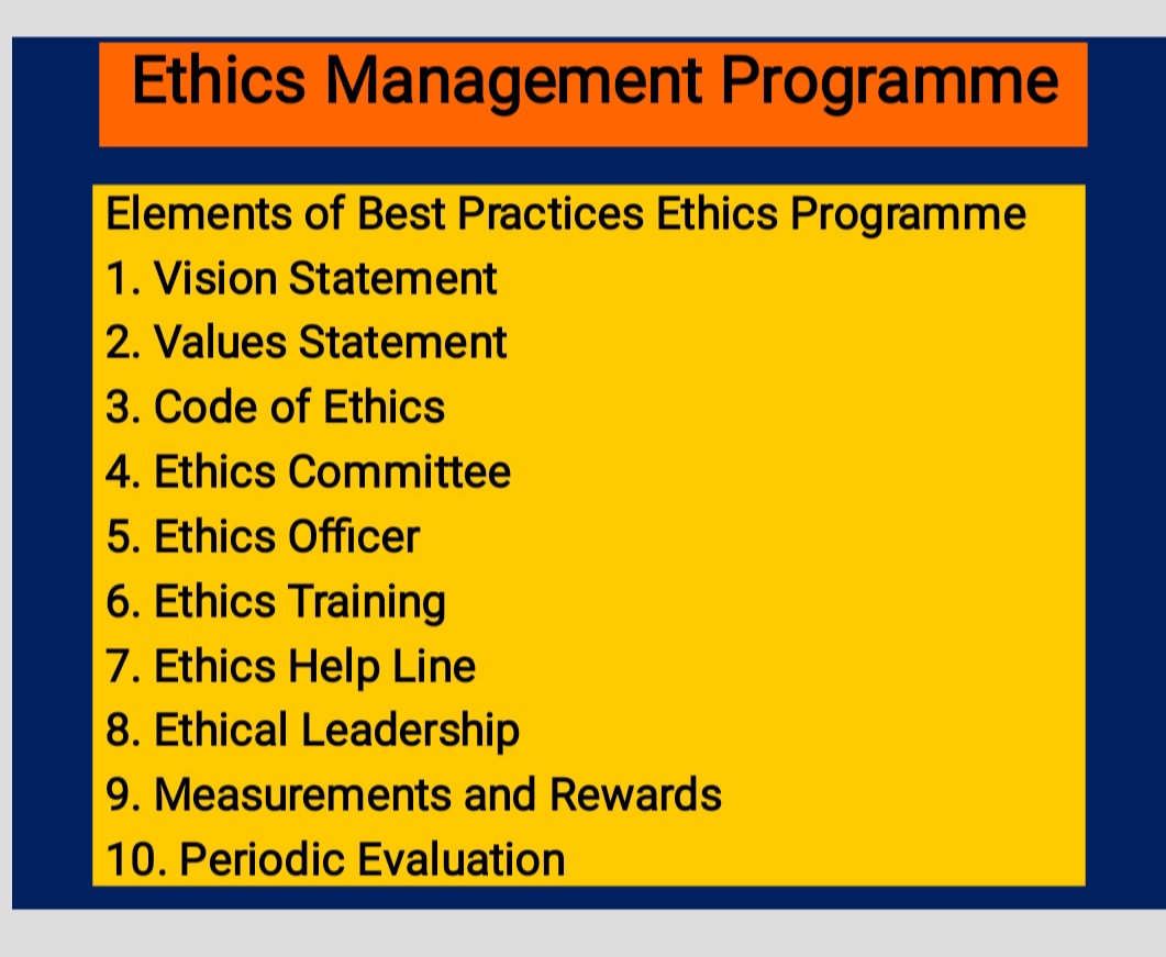 Ethics Management Program - Business Ethics And CSR - Notes - Teachmint