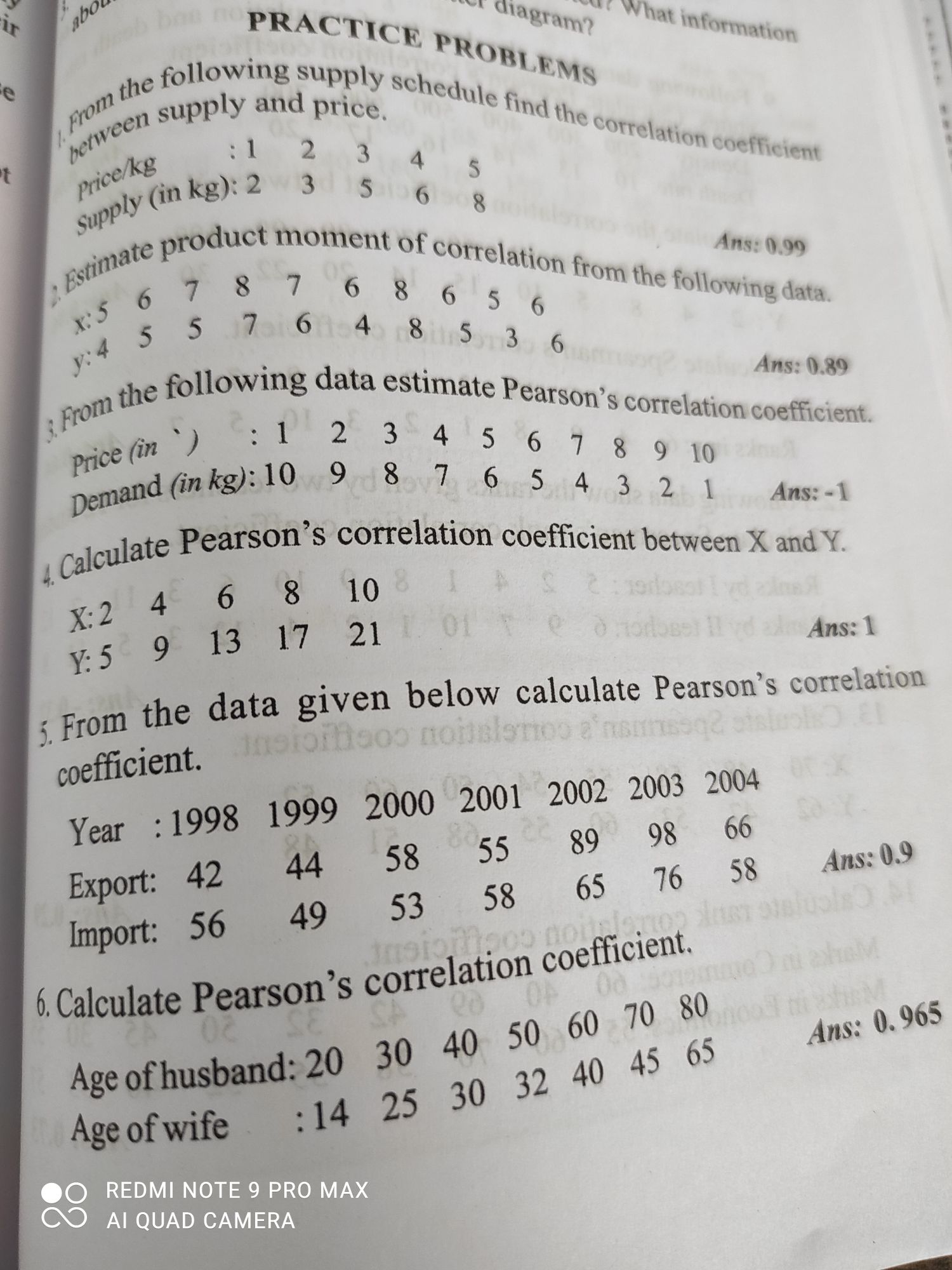 Correlation - Quantitative Methods - Assignment - Teachmint