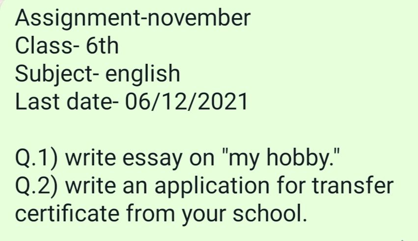 english language assignment topics